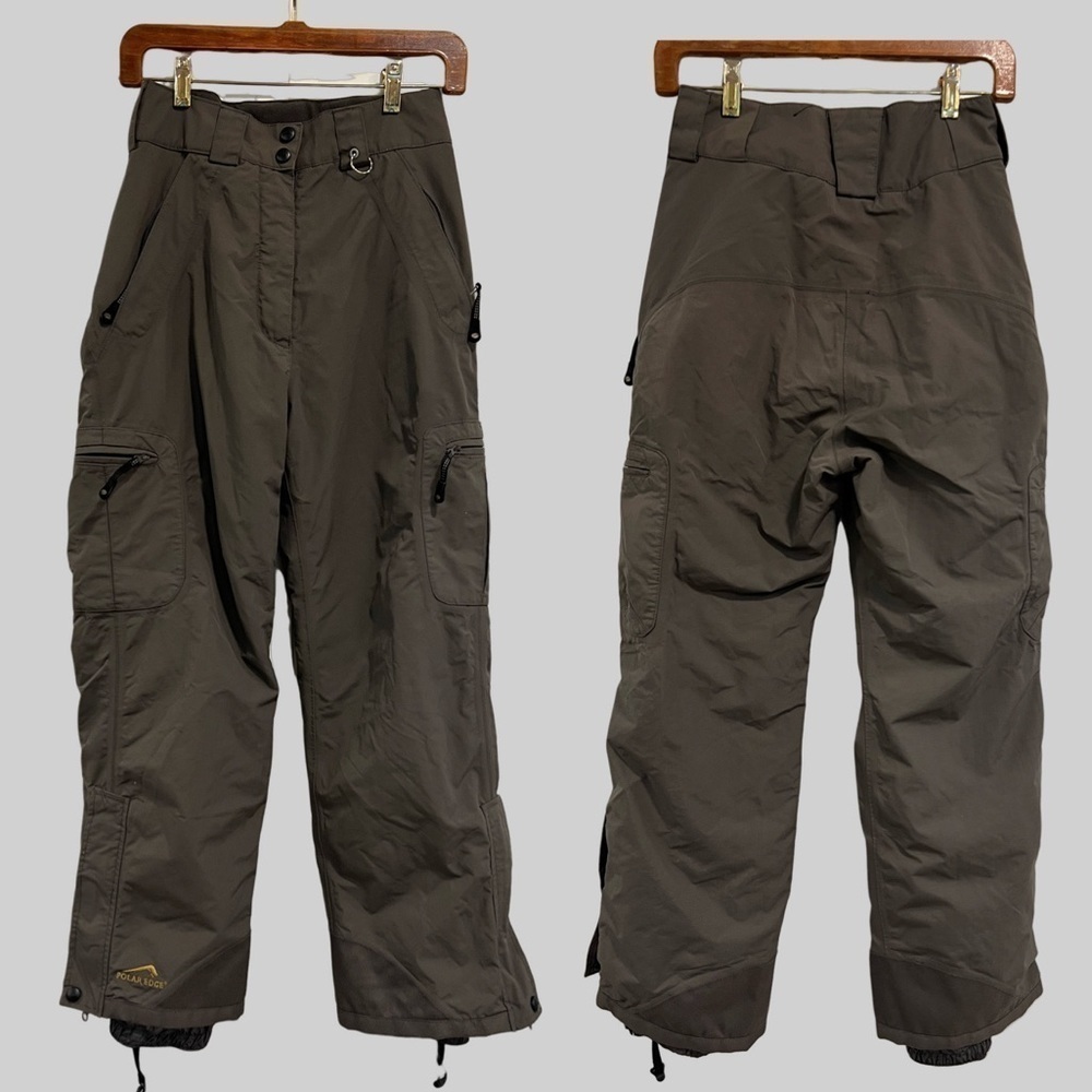 POLAR EDGE gold series Alamosa grayish brown ski pants with inner gators